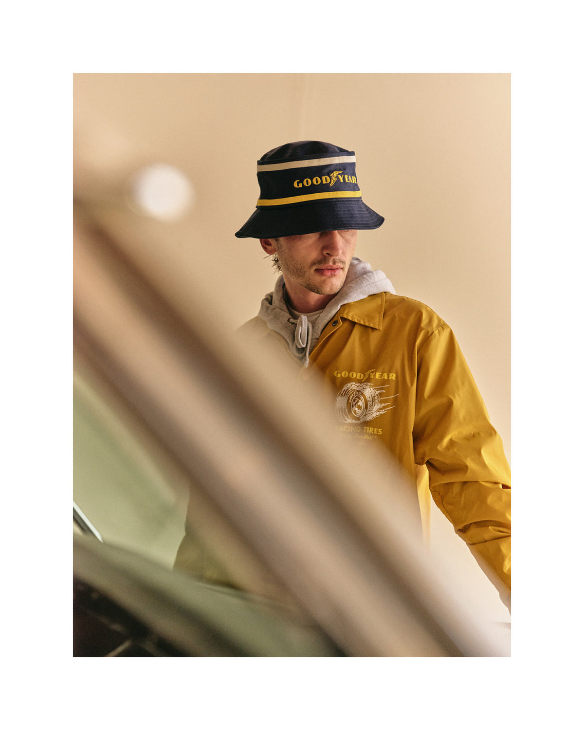 GOODYEAR SERVICE BUCKET HAT - NAVY