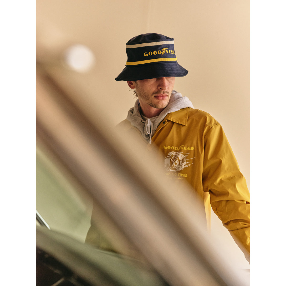 GOODYEAR SERVICE BUCKET HAT - NAVY