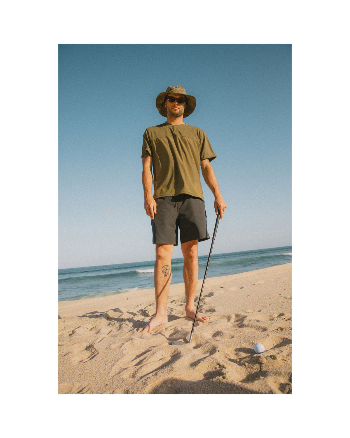 JOURNEY S/S HENLEY - DARK OLIVE