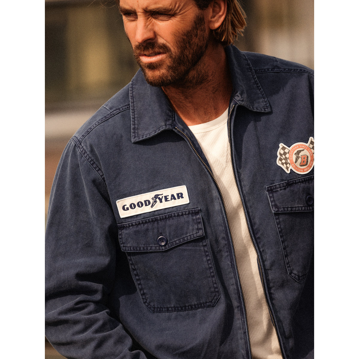 GOODYEAR TRADEMARK LW JACKET - WASHED NAVY
