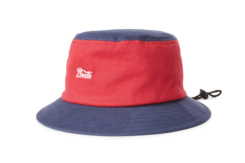 STITH BUCKET HAT-WASHED NAVY/LAVA RED