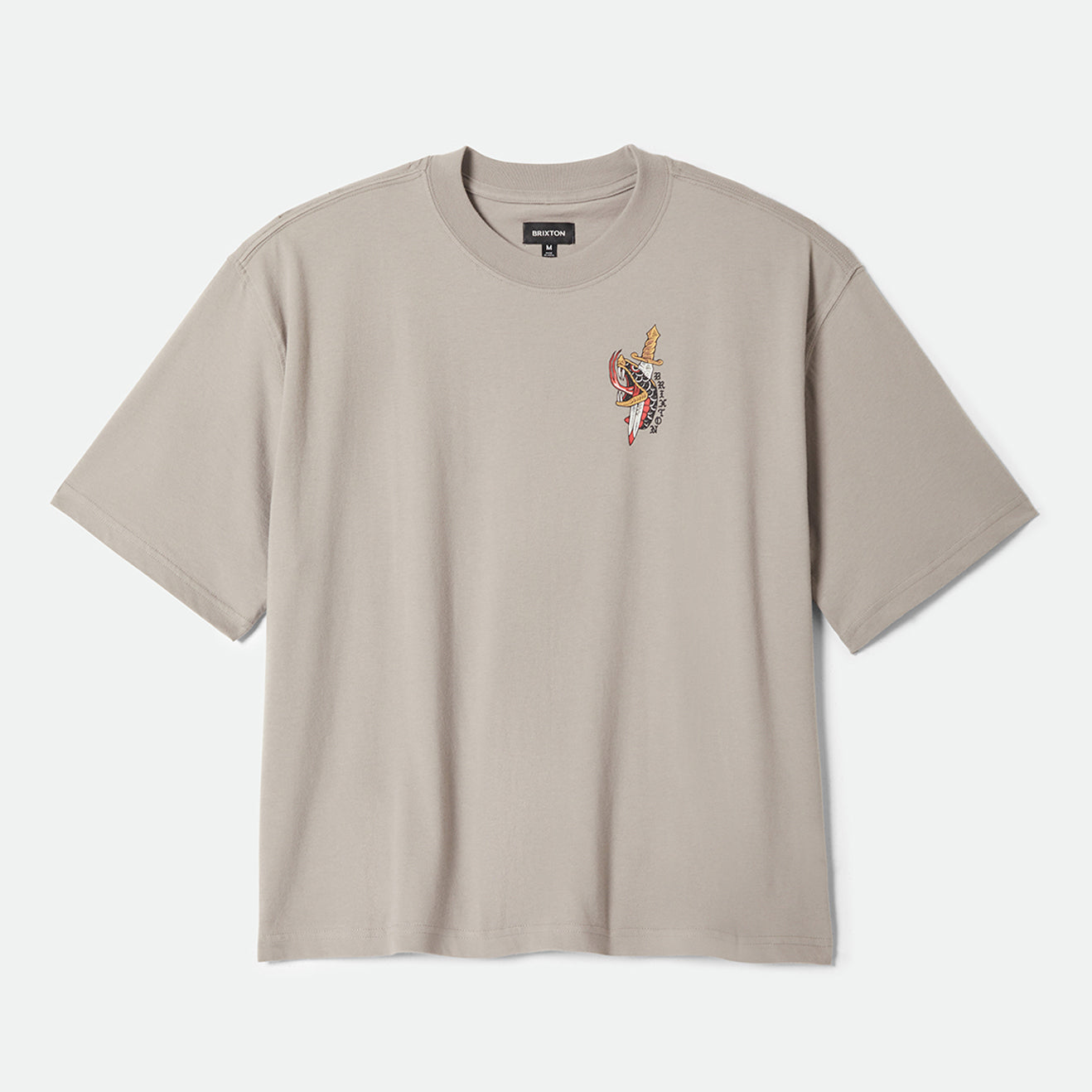 SWORD S/S BOXED CROP - PEBBLE STONE
