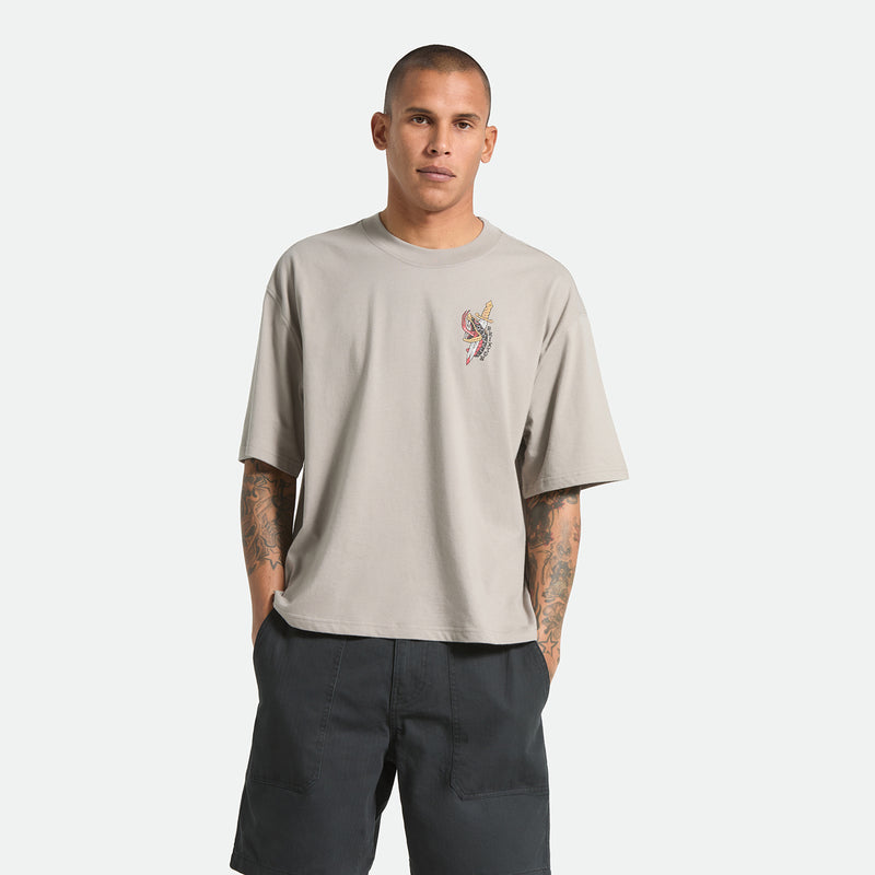 SWORD S/S BOXED CROP - PEBBLE STONE