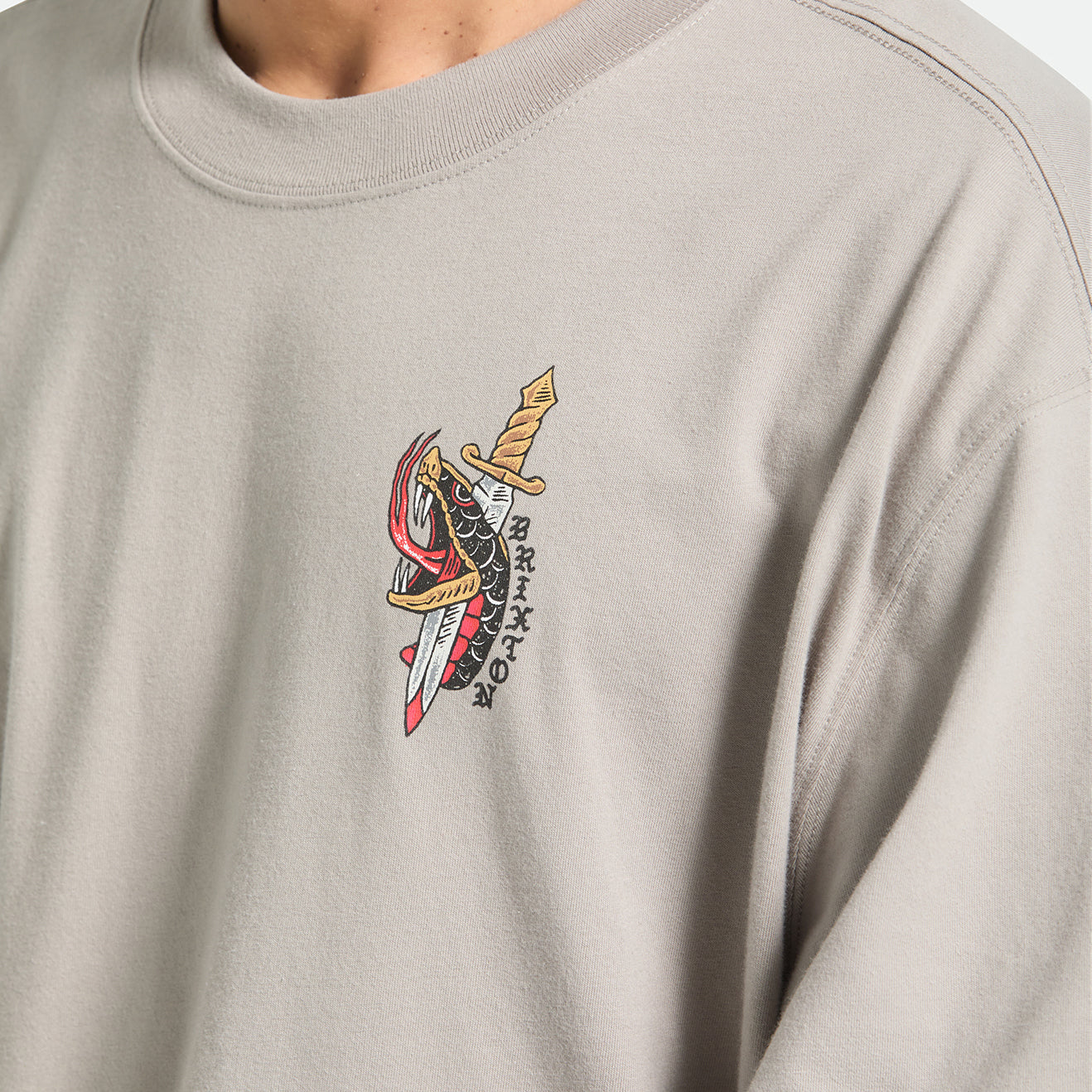SWORD S/S BOXED CROP - PEBBLE STONE