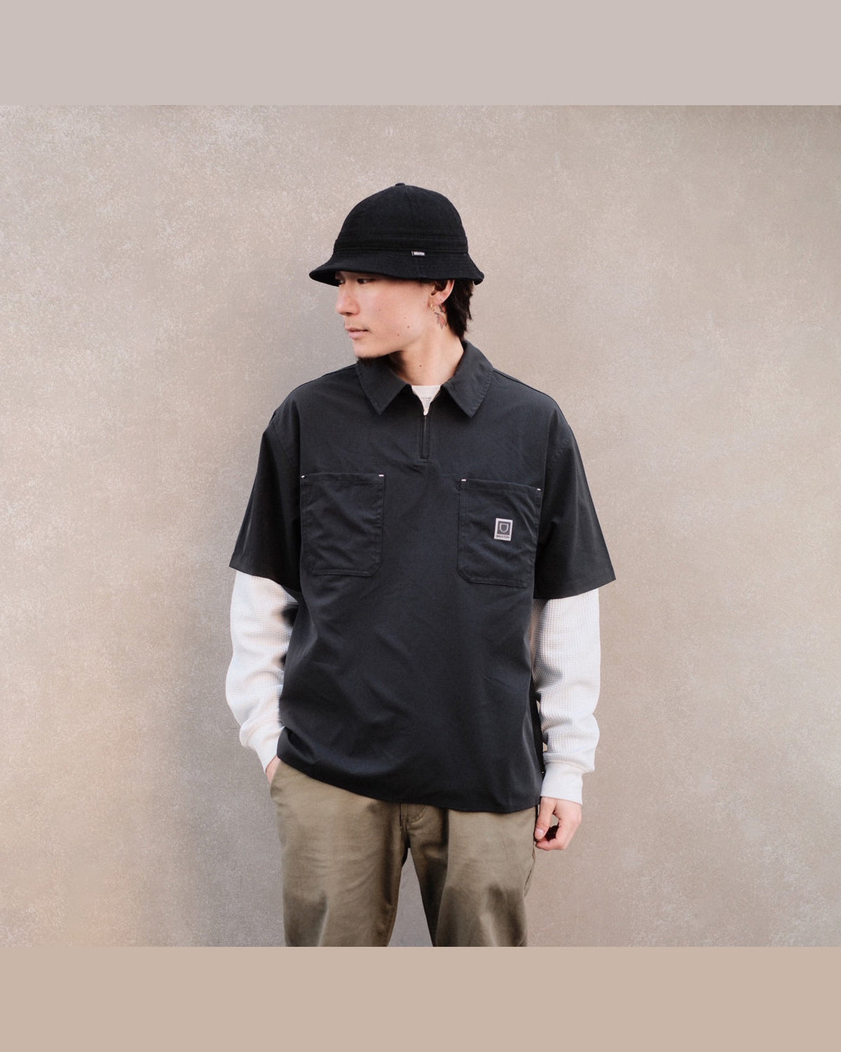JOURNEY LW S/S WVN - BLACK