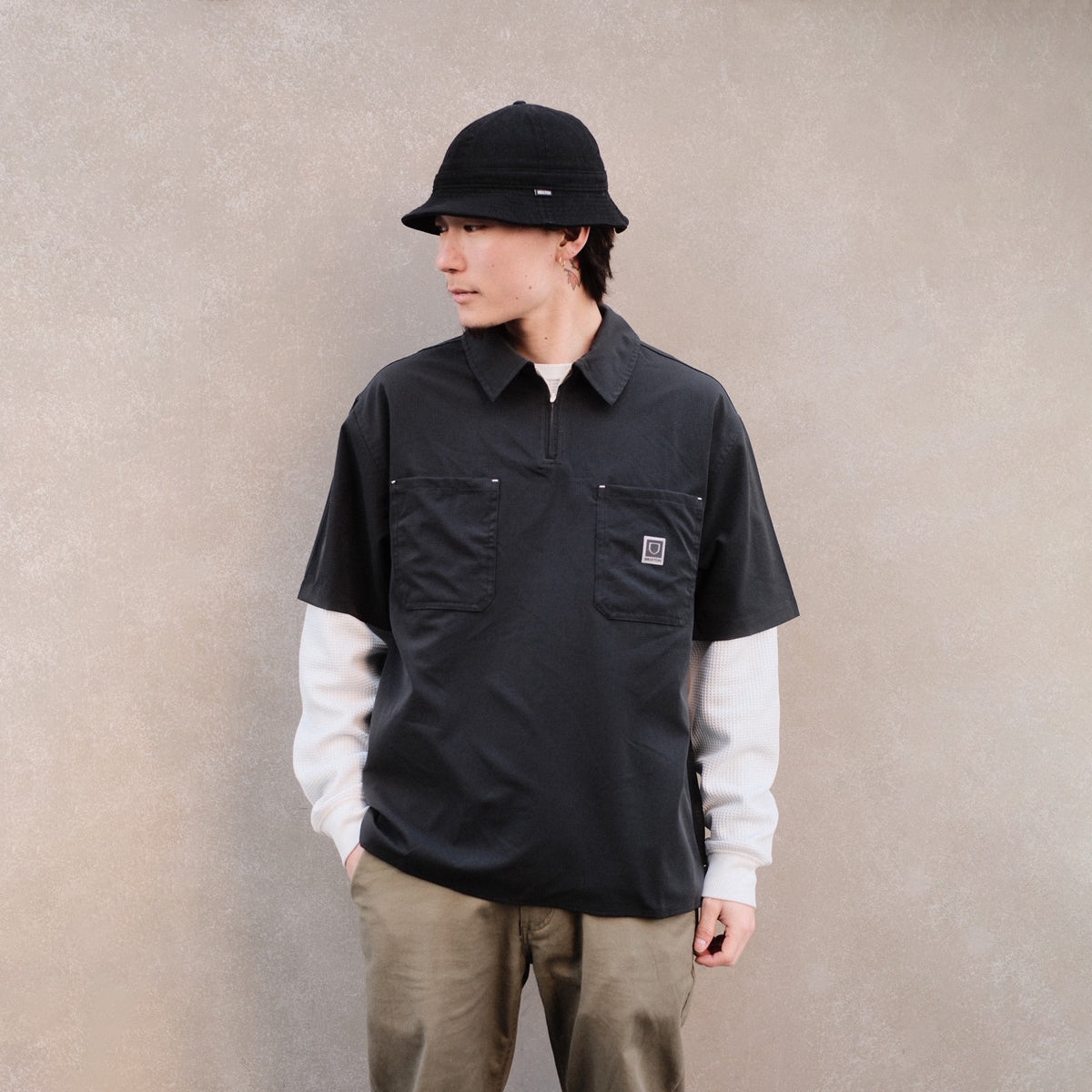 JOURNEY LW S/S WVN - BLACK