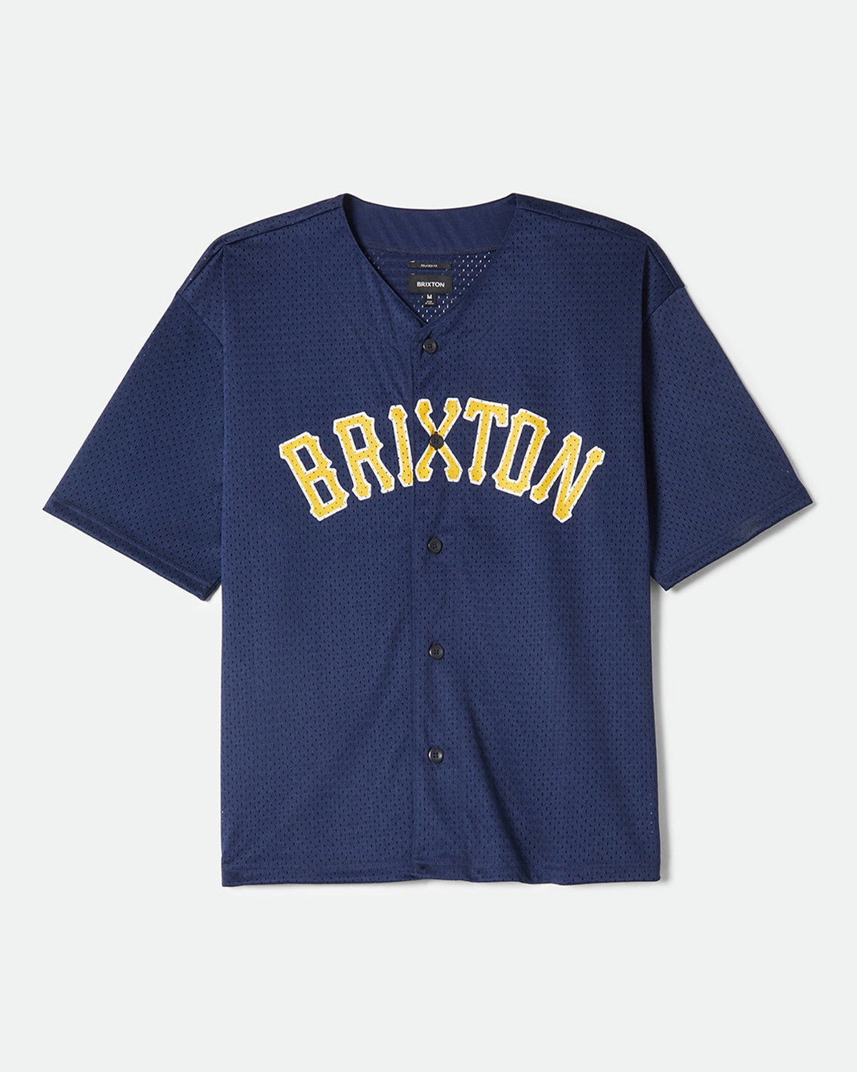 THE BRIXTON MESH BASEBALL JERSEY - WASHED NAVY