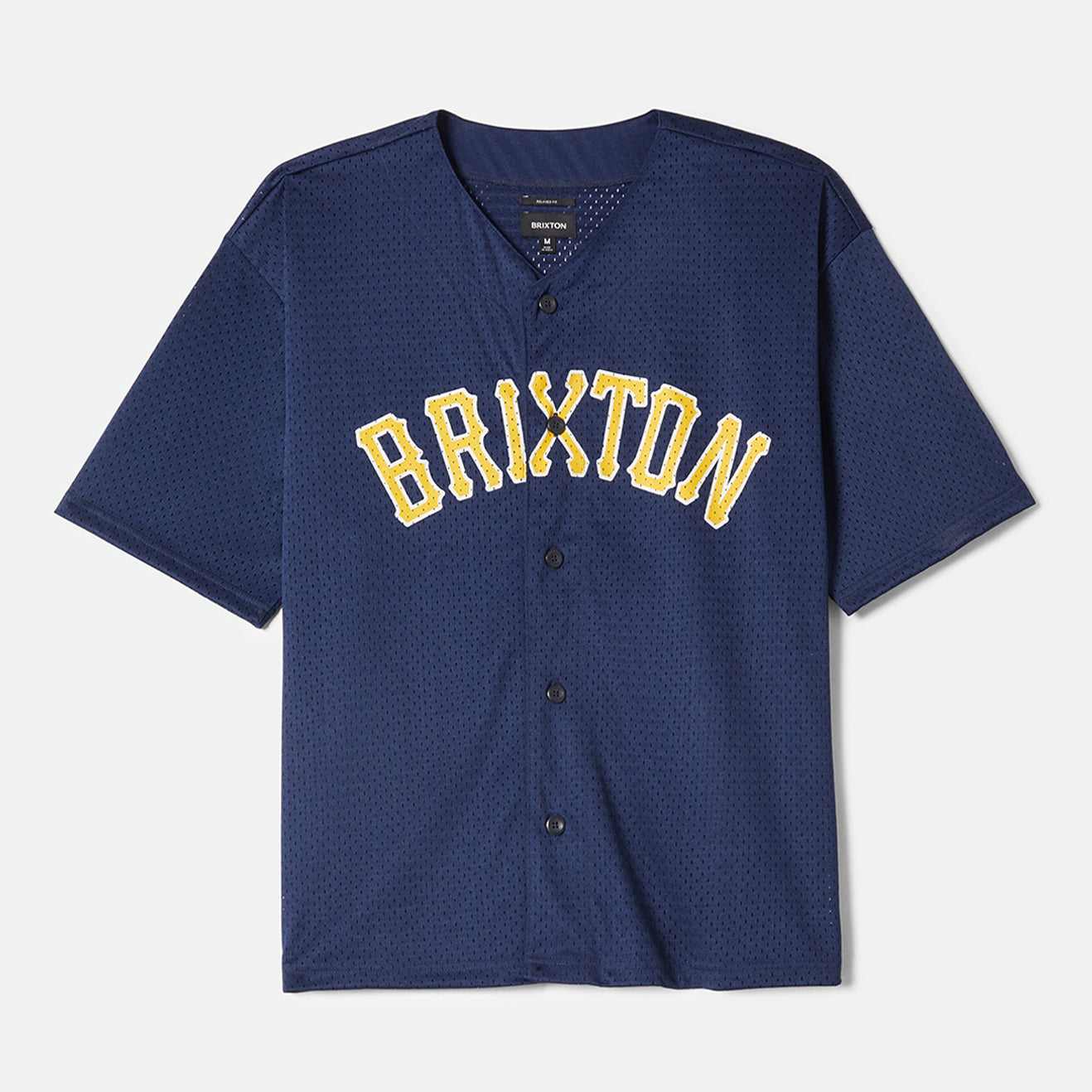 THE BRIXTON MESH BASEBALL JERSEY - WASHED NAVY