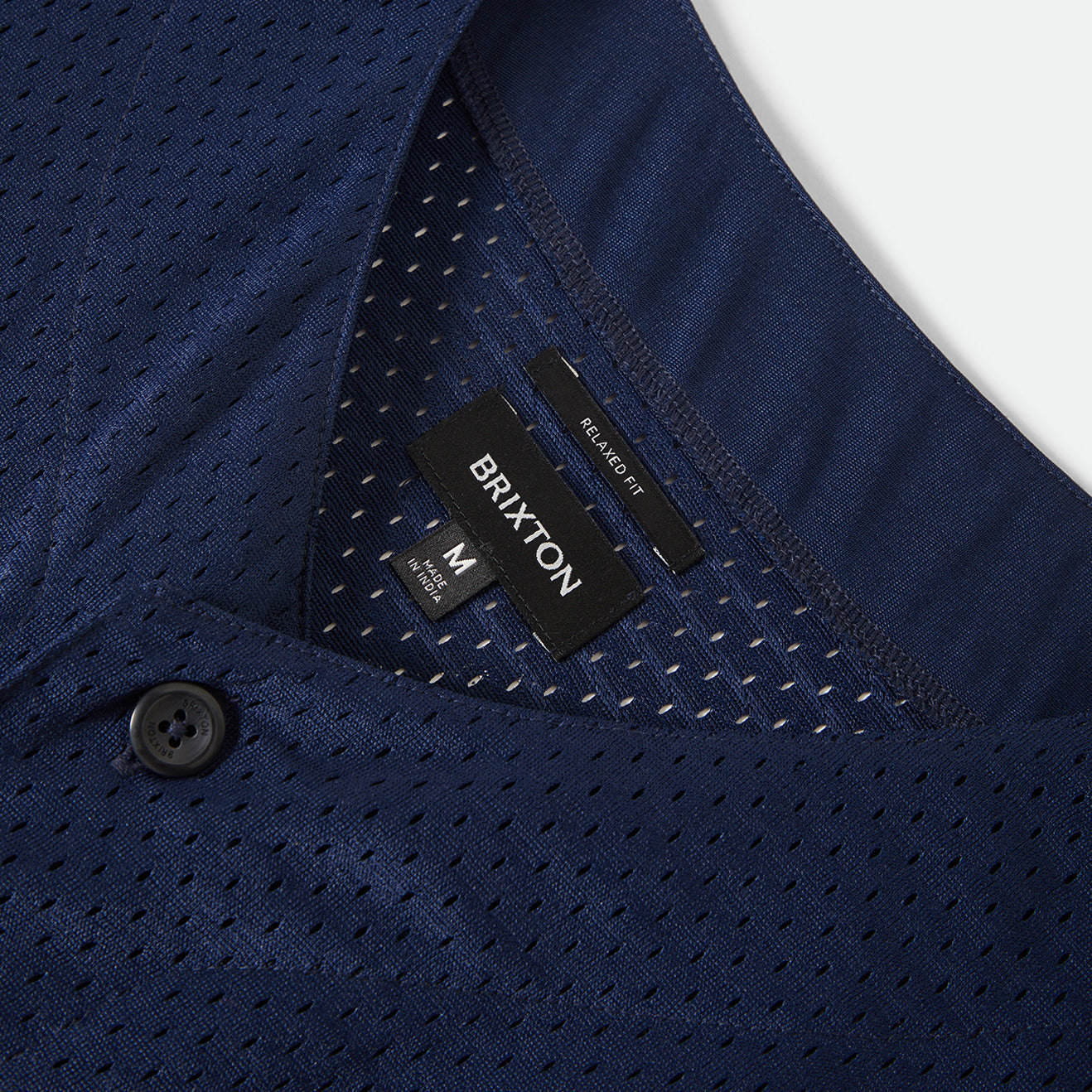 THE BRIXTON MESH BASEBALL JERSEY - WASHED NAVY