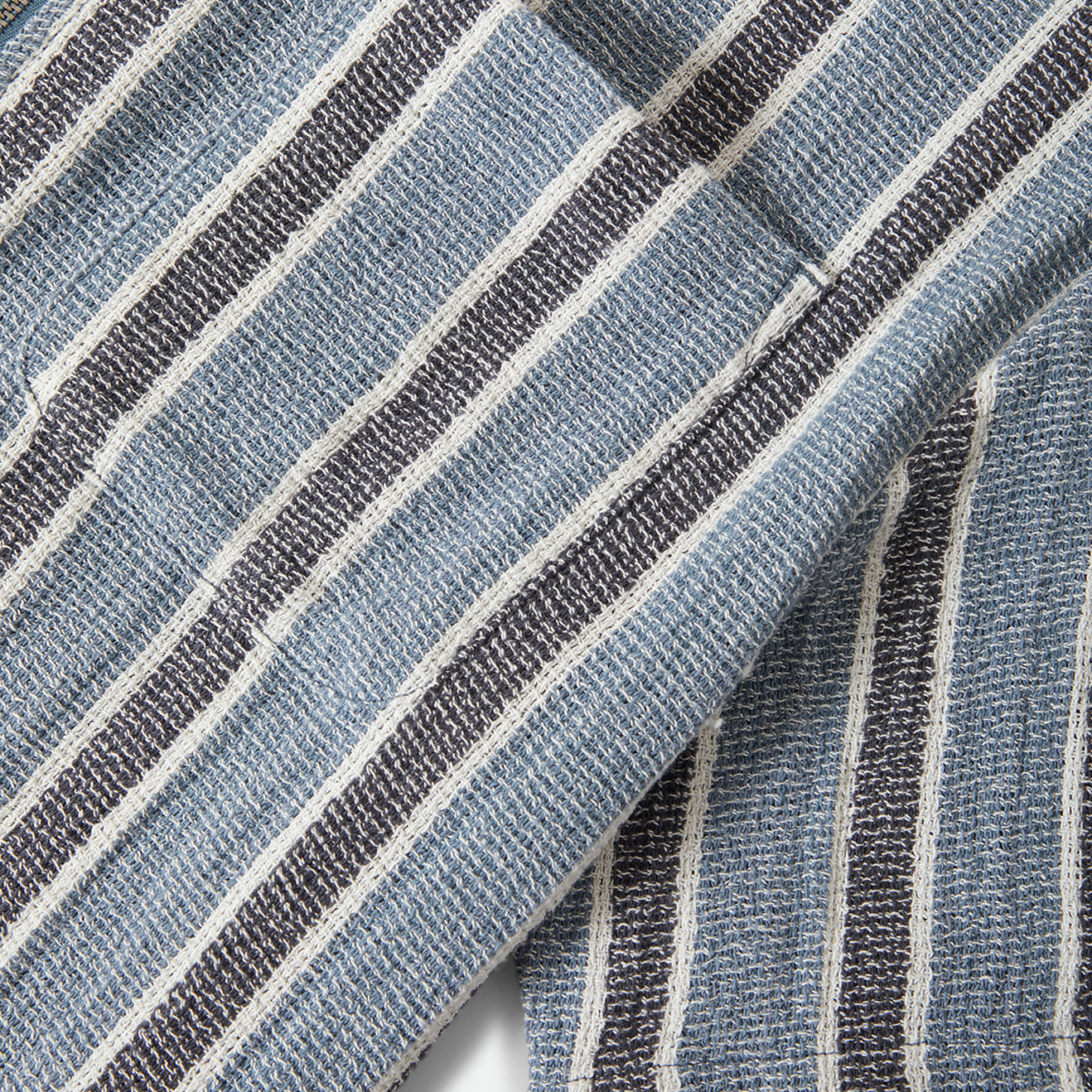 THE DEXTER TEXTURED STRIPE S/S - BLACK/DUSTY BLUE