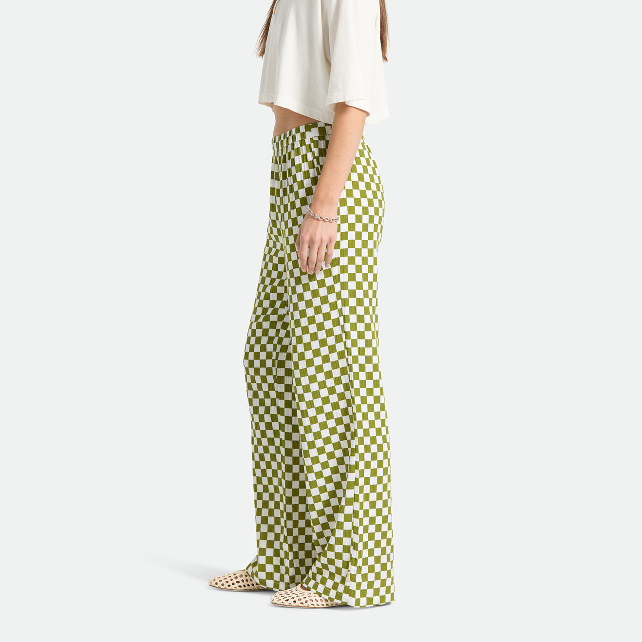 THE LOLA LOUNGE PANT - SUBLIME GREEN CHECKERBOARD
