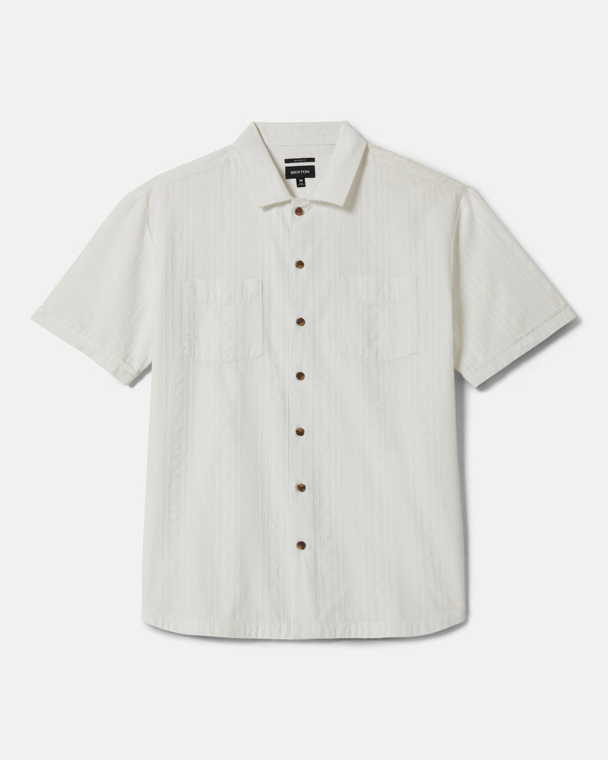 THE VINTAGE S/S WVN - OFF WHITE JACQUARD STRIPE