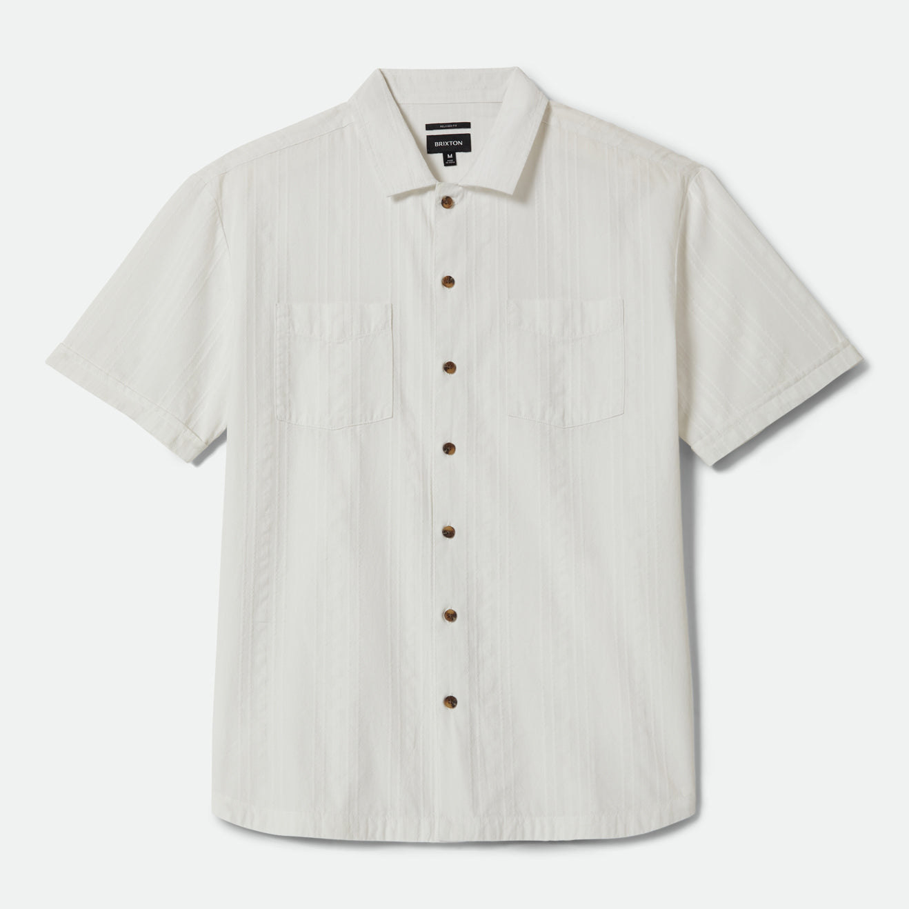 THE VINTAGE S/S WVN - OFF WHITE JACQUARD STRIPE