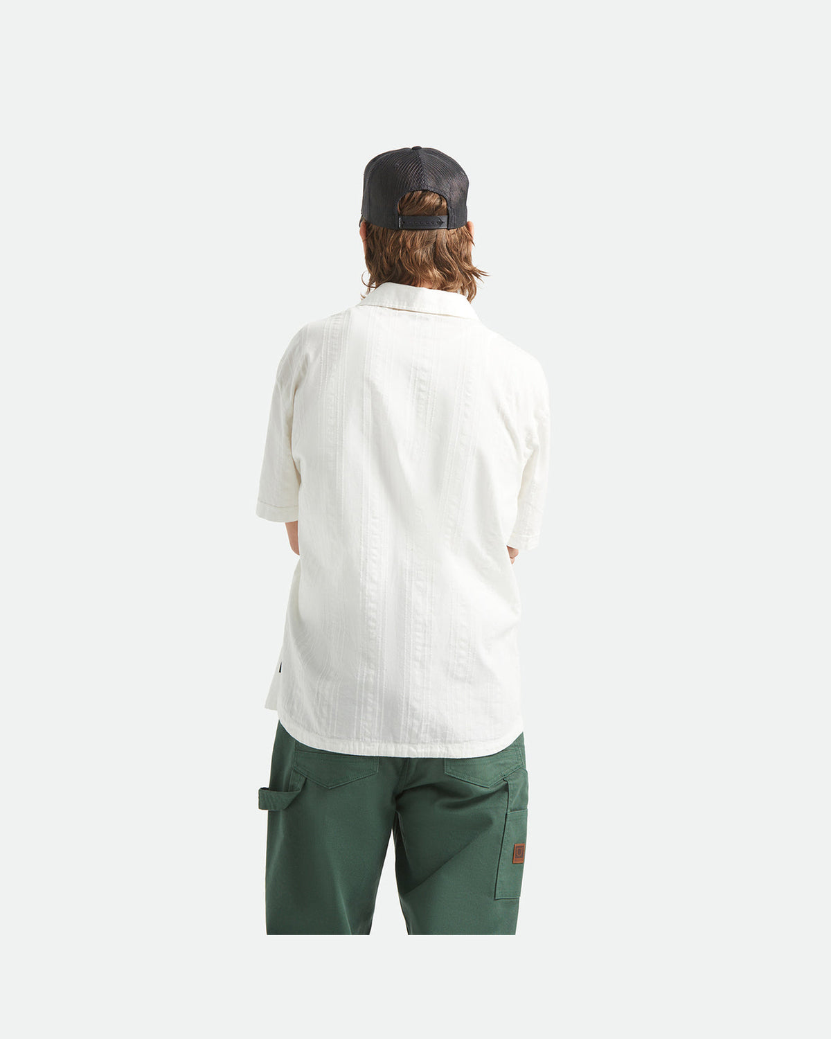 THE VINTAGE S/S WVN - OFF WHITE JACQUARD STRIPE
