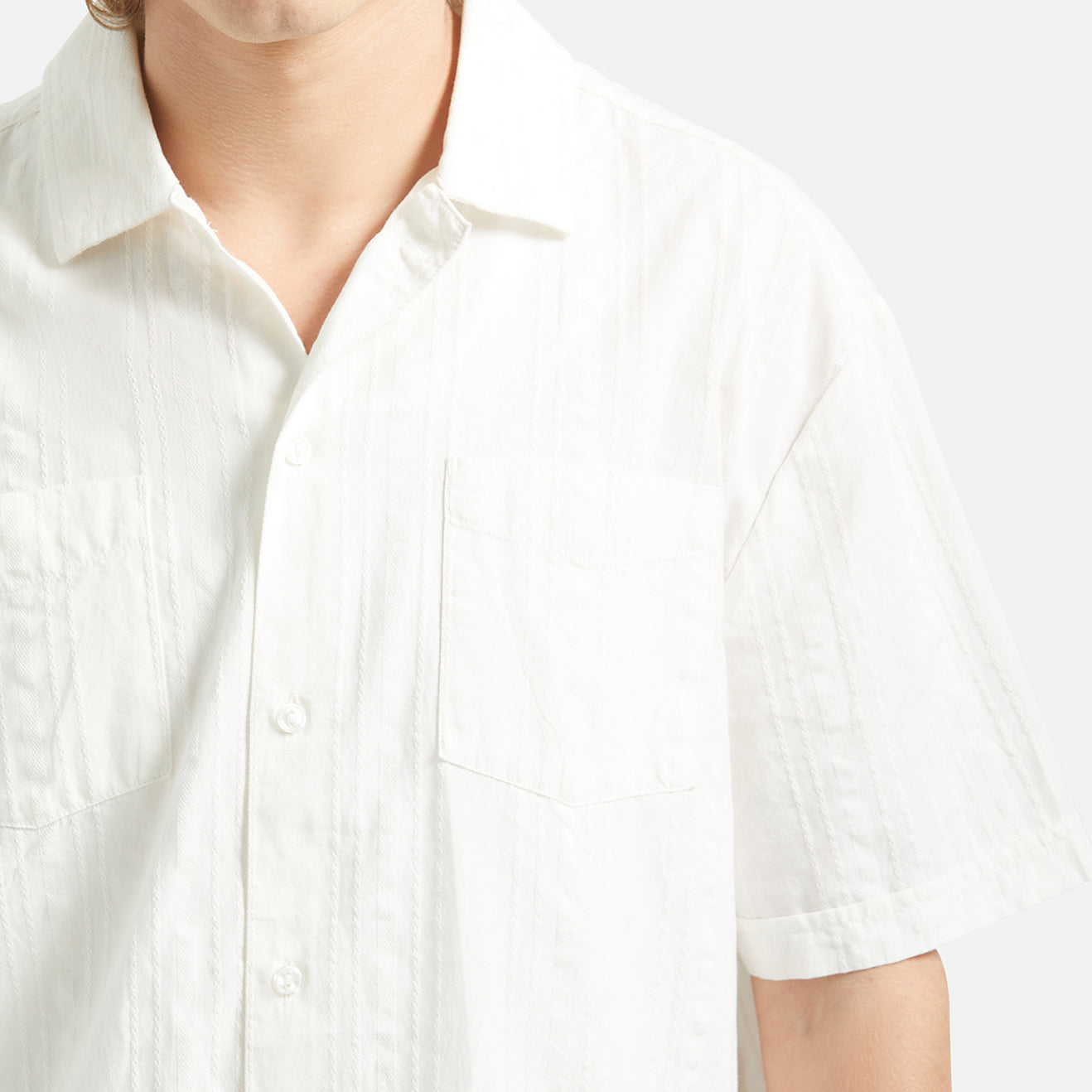 z*9様 60s- ヴィンテージ半袖レーヨンシャツ オフホワイト L相当 ハンド THE VINTAGE S/S WVN - OFF WHITE JACQUARD STRIPE