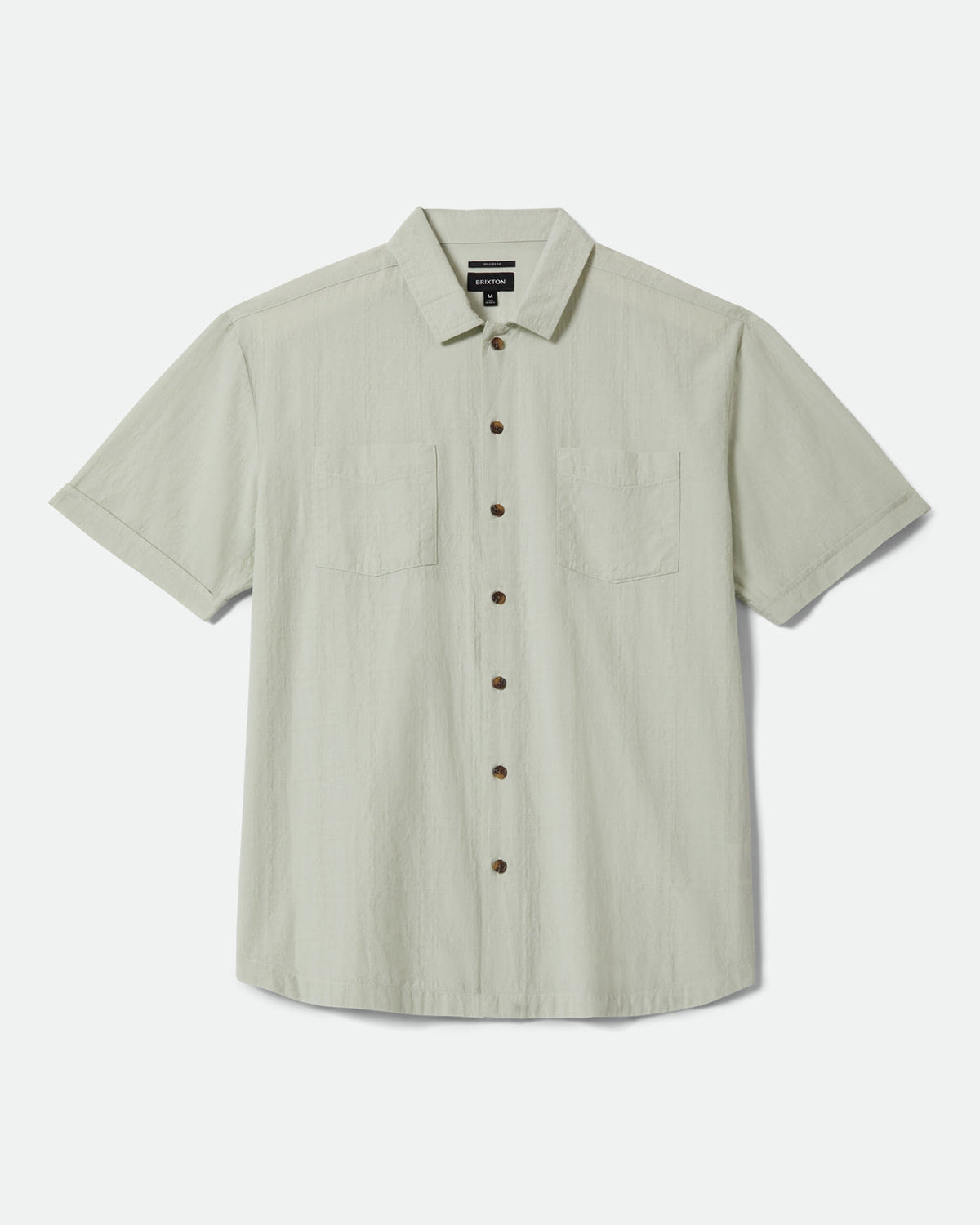 THE VINTAGE S/S WVN - SEA FOAM JACQUARD CHECK