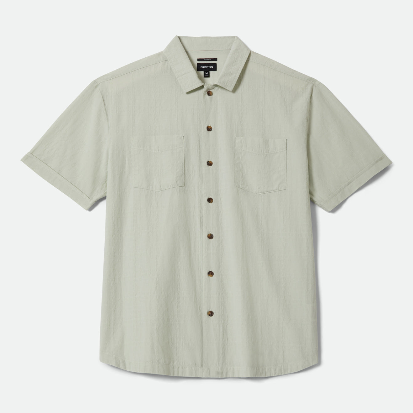 THE VINTAGE S/S WVN - SEA FOAM JACQUARD CHECK