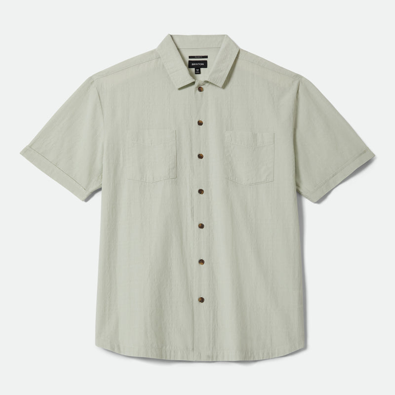 THE VINTAGE S/S WVN - SEA FOAM JACQUARD CHECK