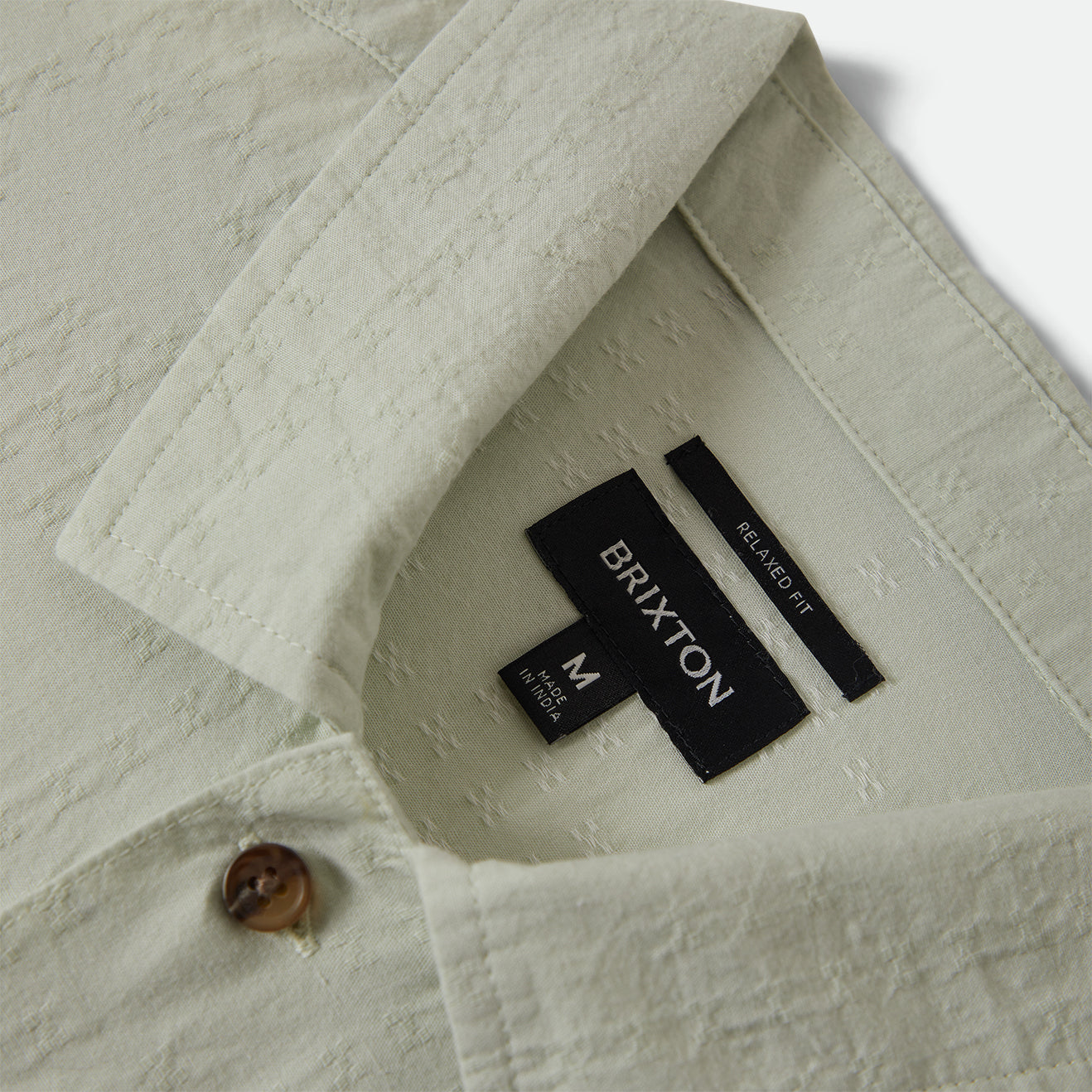 THE VINTAGE S/S WVN - SEA FOAM JACQUARD CHECK