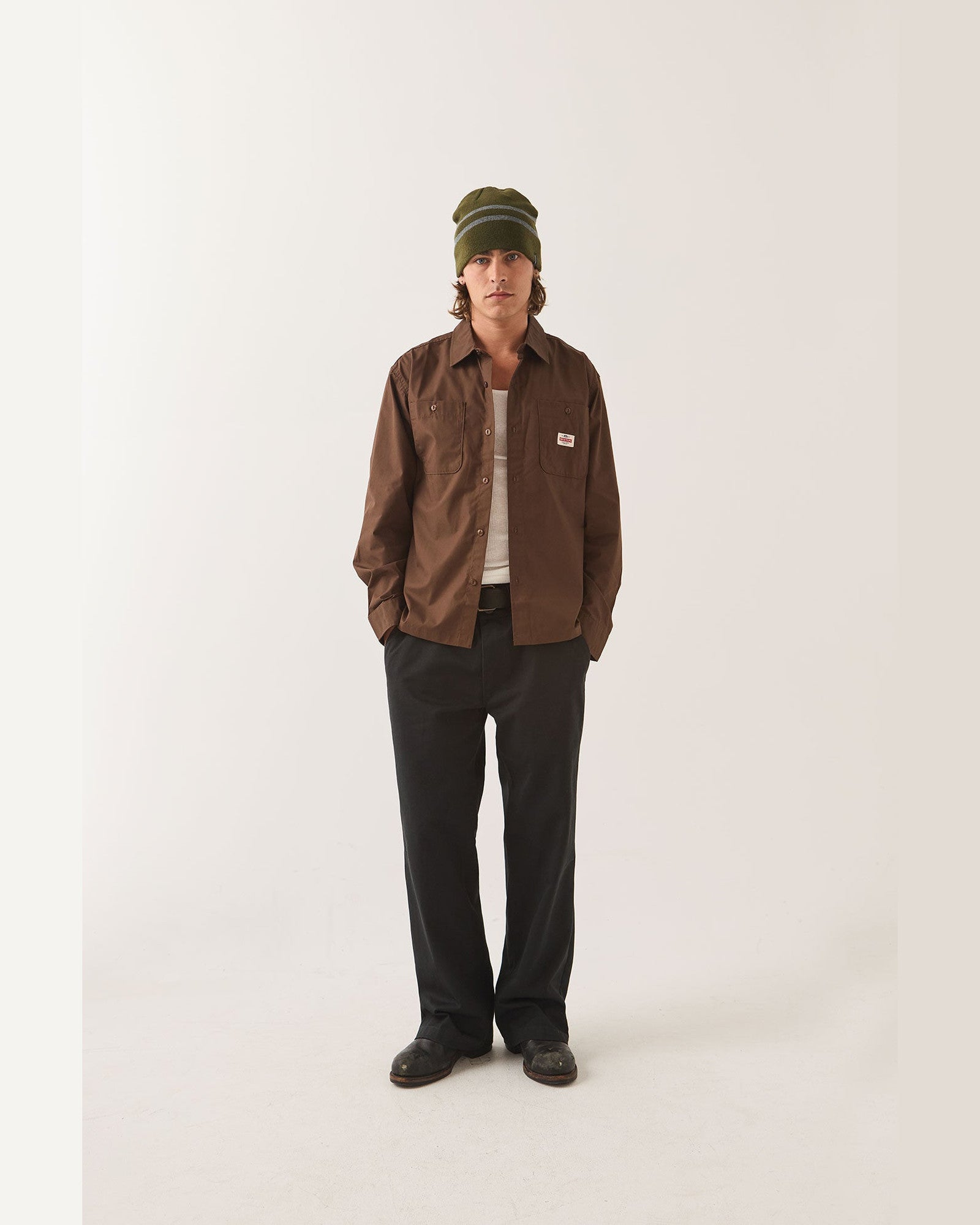 TRADEMARK L/S WVN - WALNUT BROWN