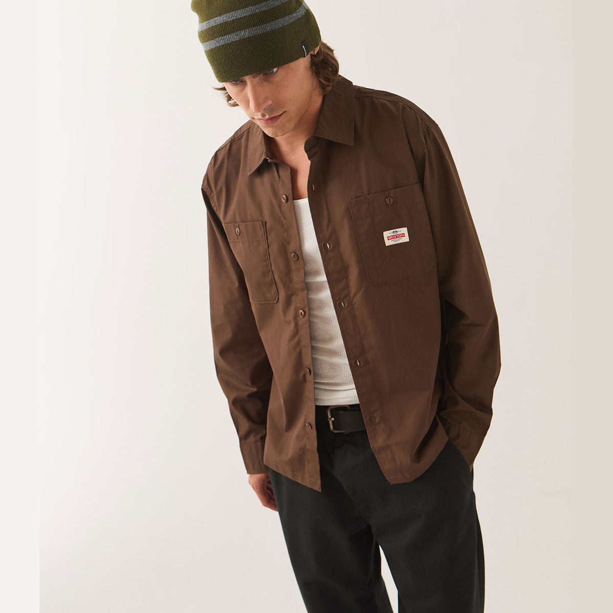 Number(N)ine ダメージ加工 Tシャツ 3 ブラウン フェード TRADEMARK L/S WVN - WALNUT BROWN