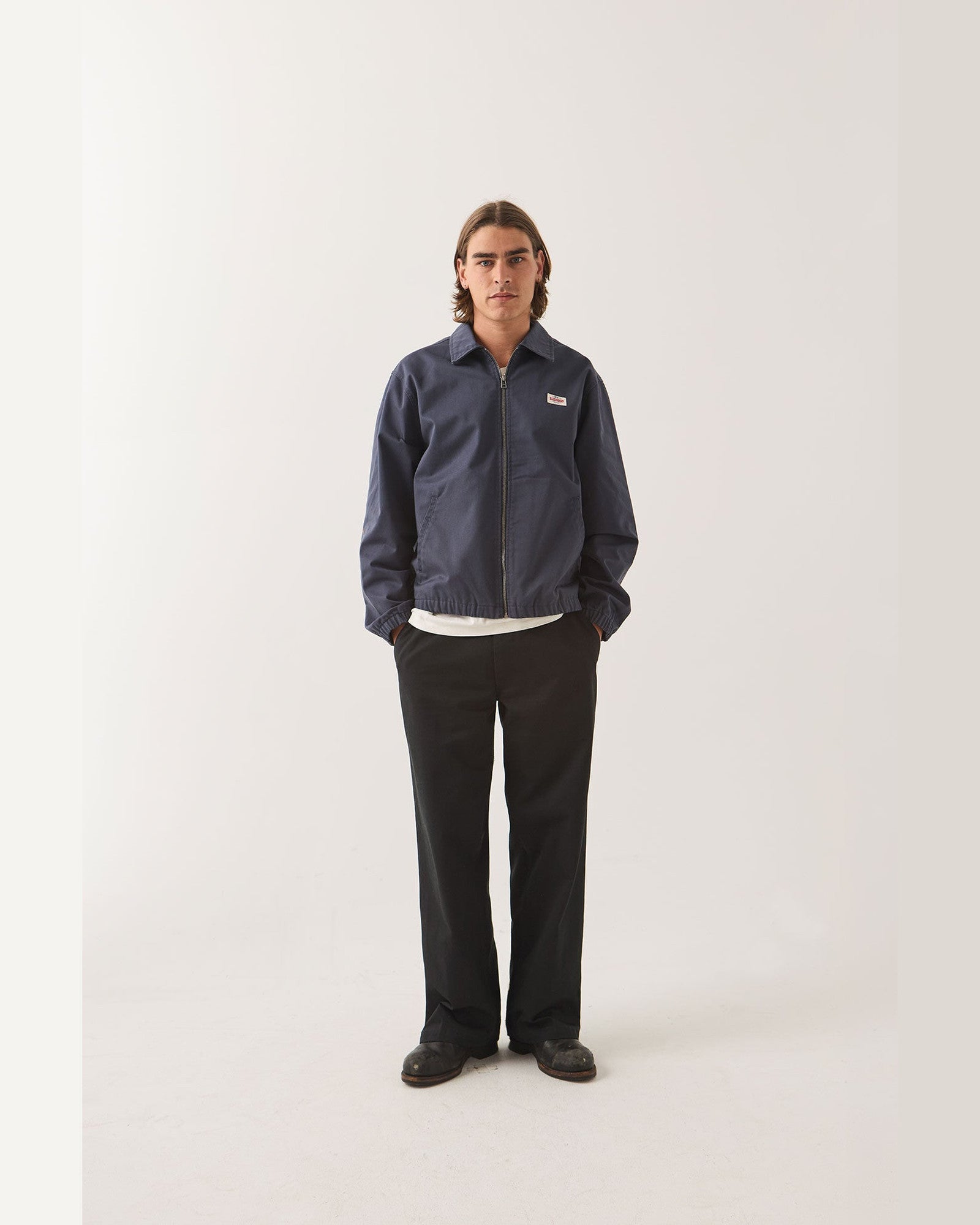 TRADEMARK LW GARAGE ZIP JACKET - WASHED NAVY
