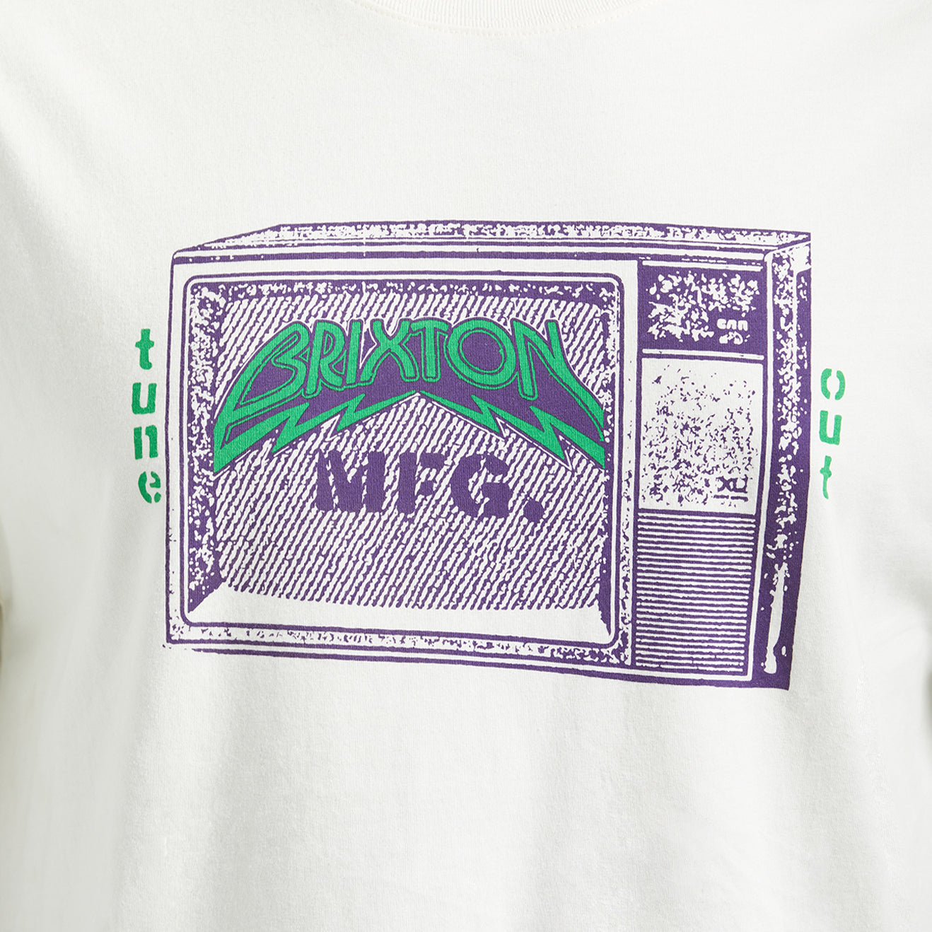 TUNE OUT S/S CROPPED TEE - CREAM