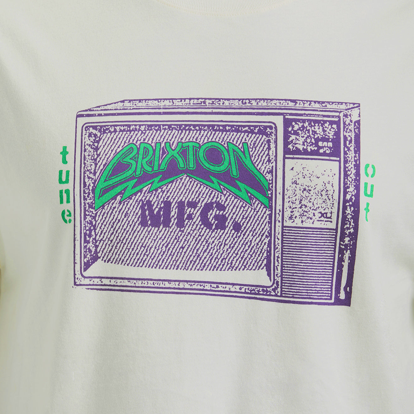 TUNE OUT S/S CROPPED TEE - CREAM