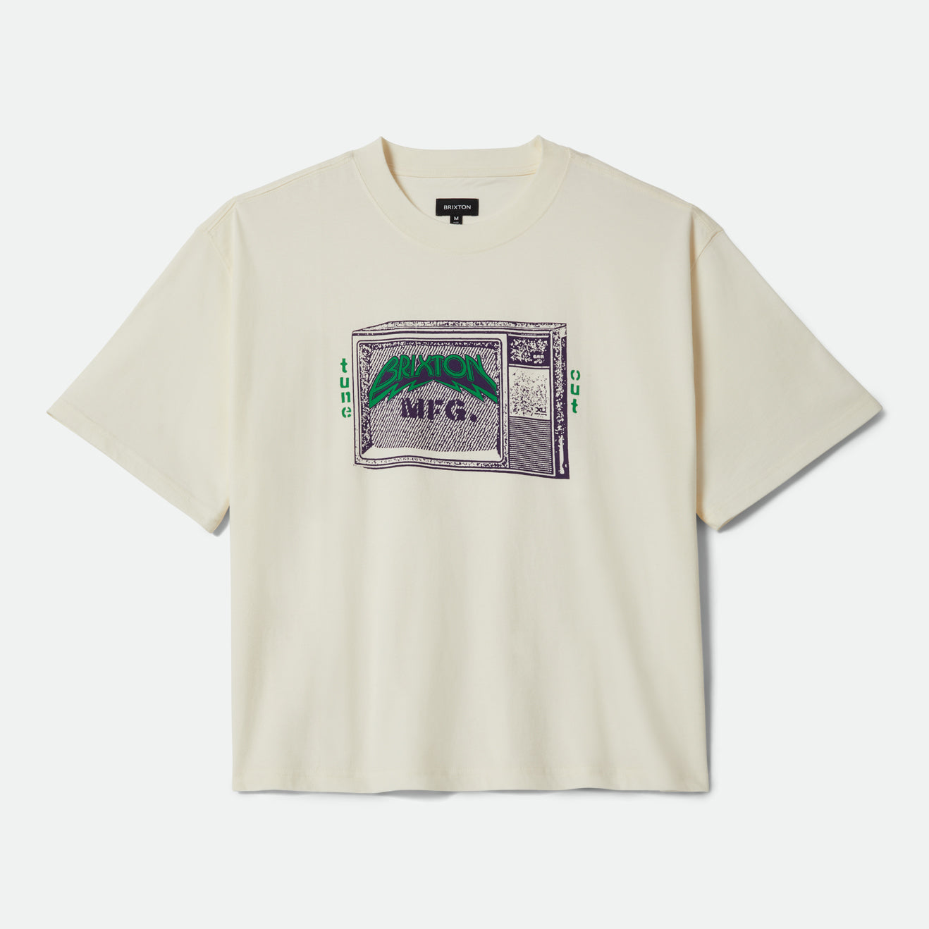 TUNE OUT S/S CROPPED TEE - CREAM