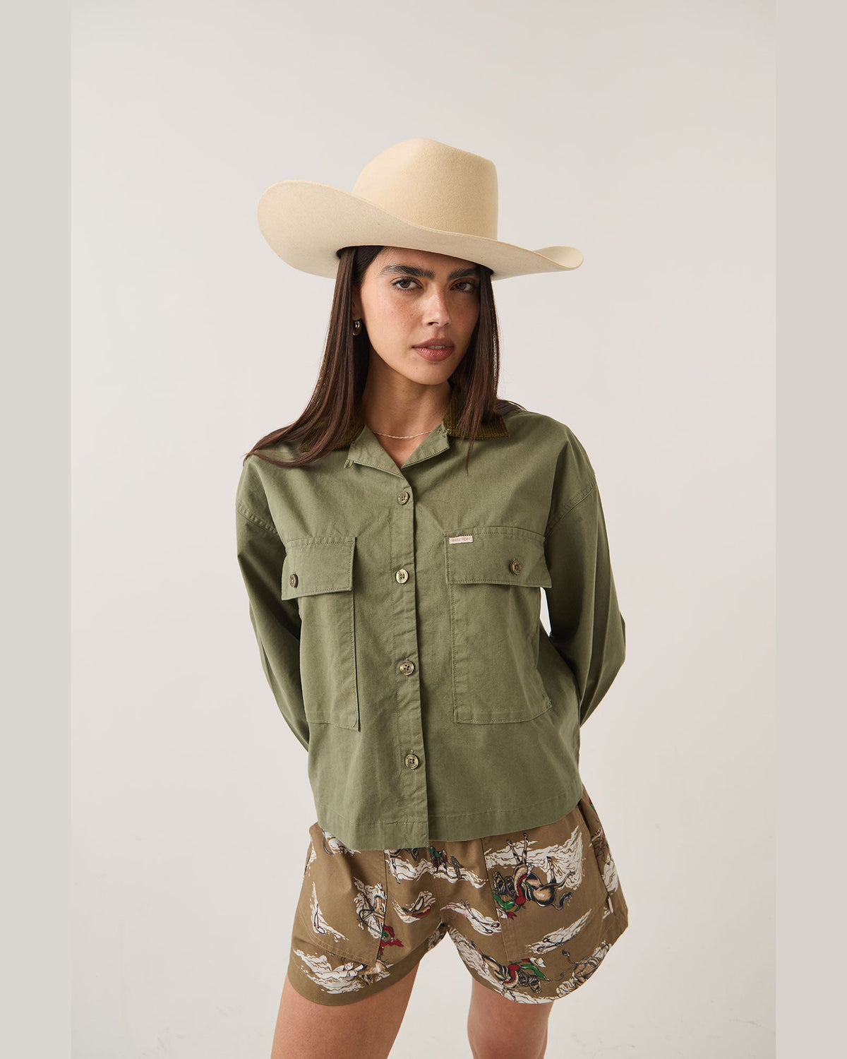 UTOPIA OVERSHIRT - WASHED OLIVE SURPLUS