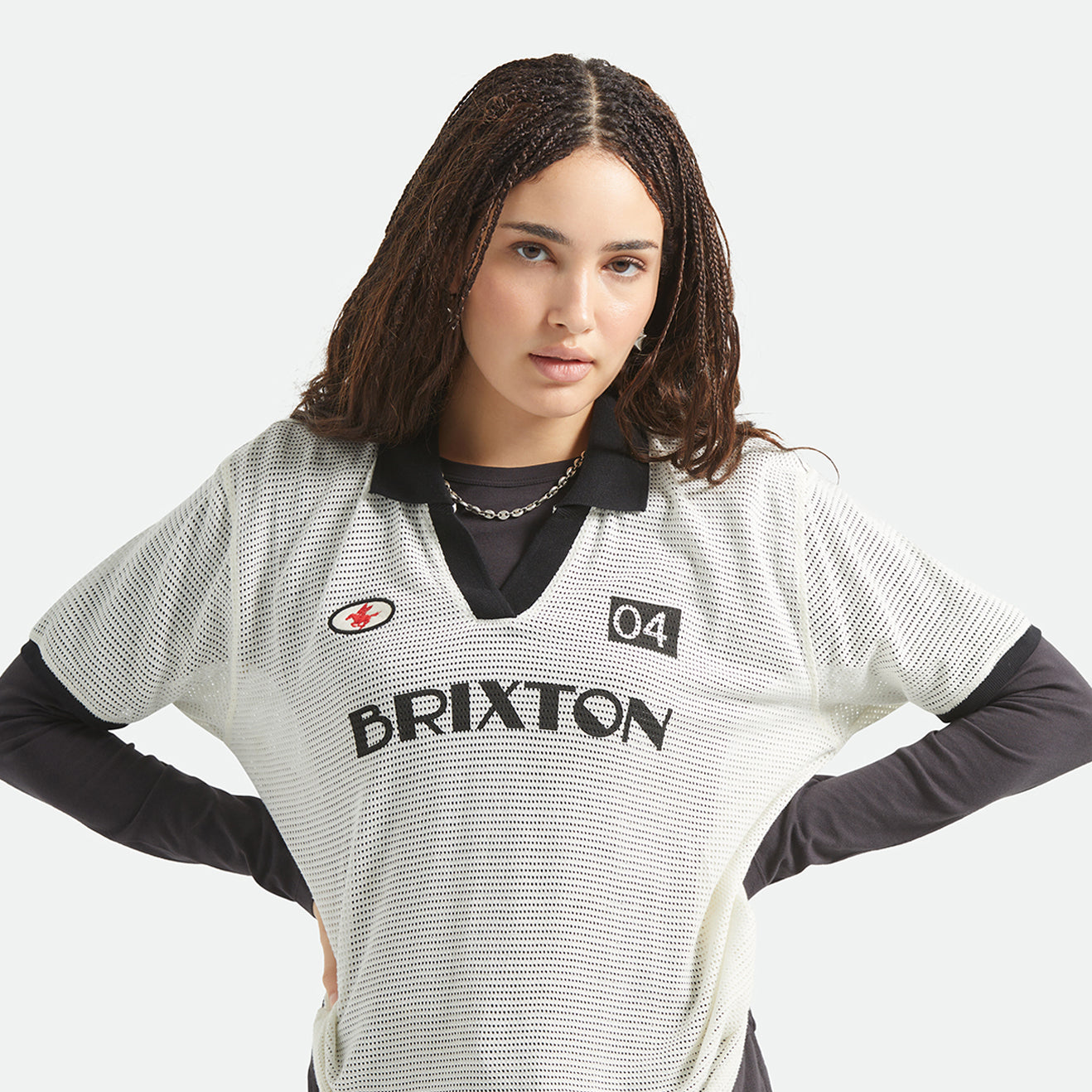 VARSITY TEE - OFF WHITE/BLACK