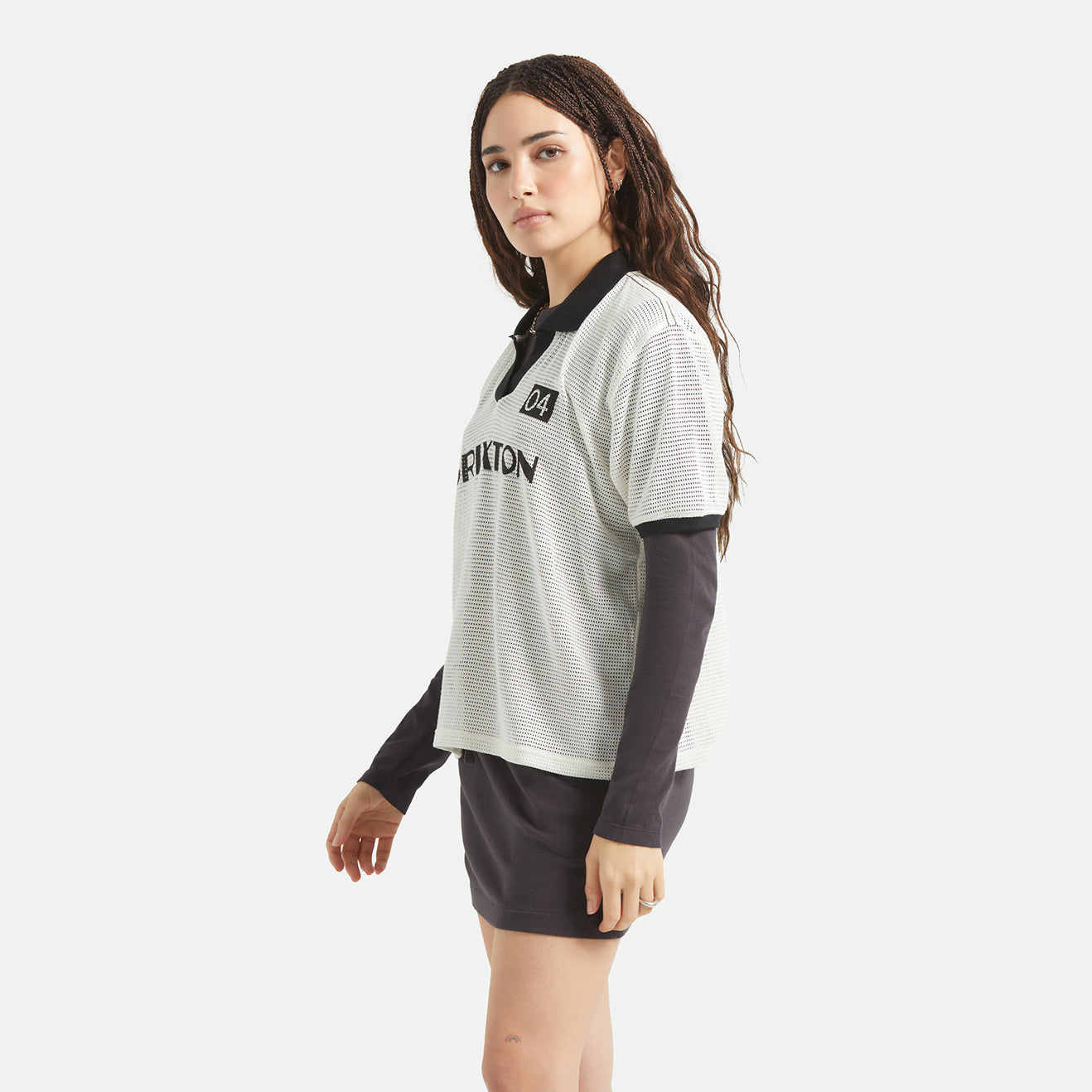 VARSITY TEE - OFF WHITE/BLACK