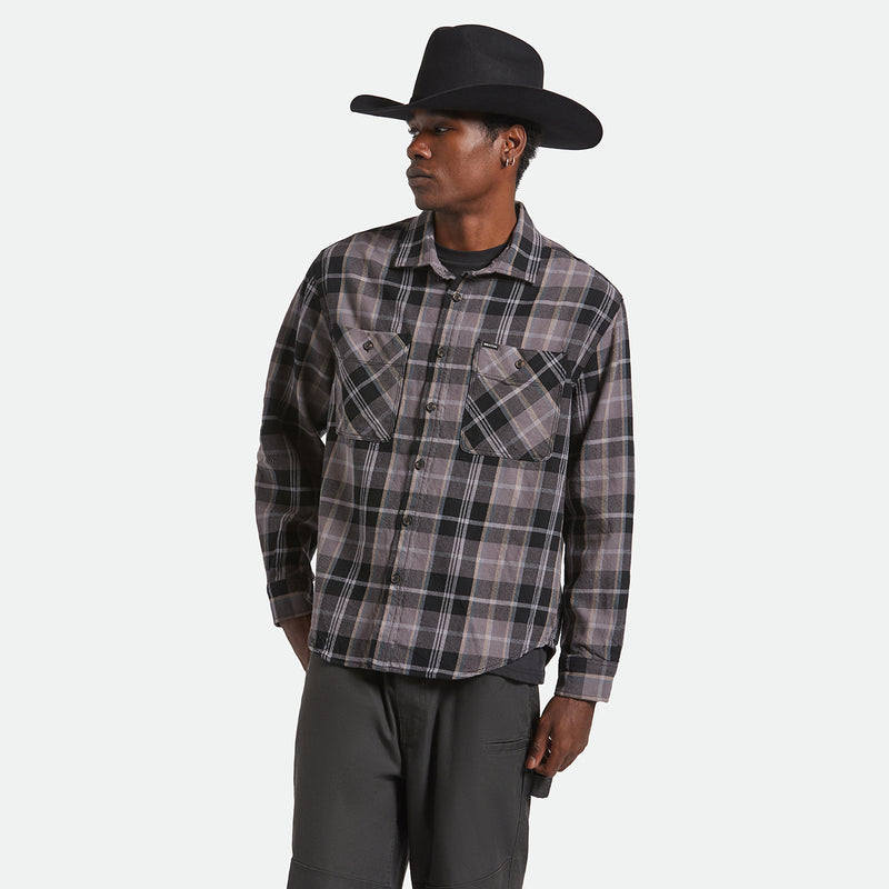 VINTAGE WASH FLANNEL - BLACK/CHARCOAL BEIGE/SLATE