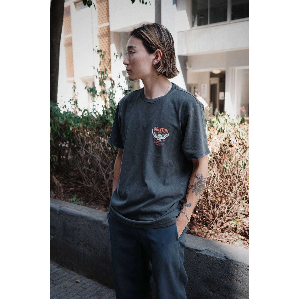 WALLER S/S STT - BLACK WORN WASH