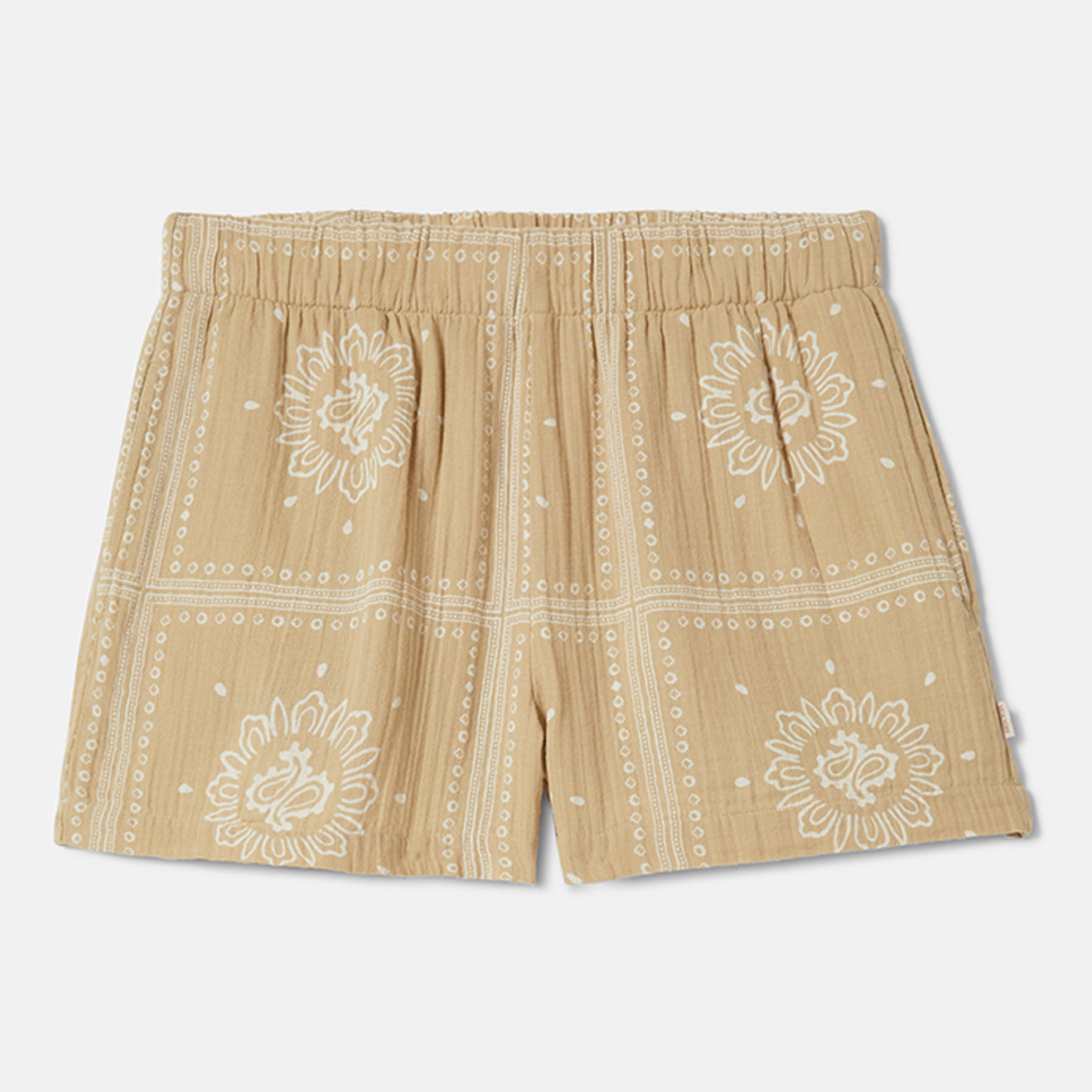 WANDERING SHORT-PALE KHAKI BANDANA