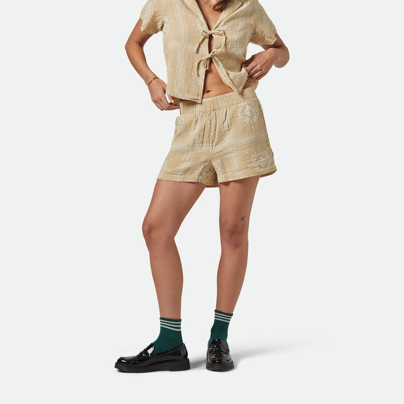 WANDERING SHORT-PALE KHAKI BANDANA