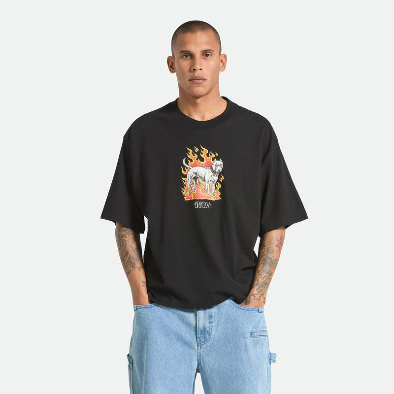 WILSHRE S/S BOXED CROP - BLACK