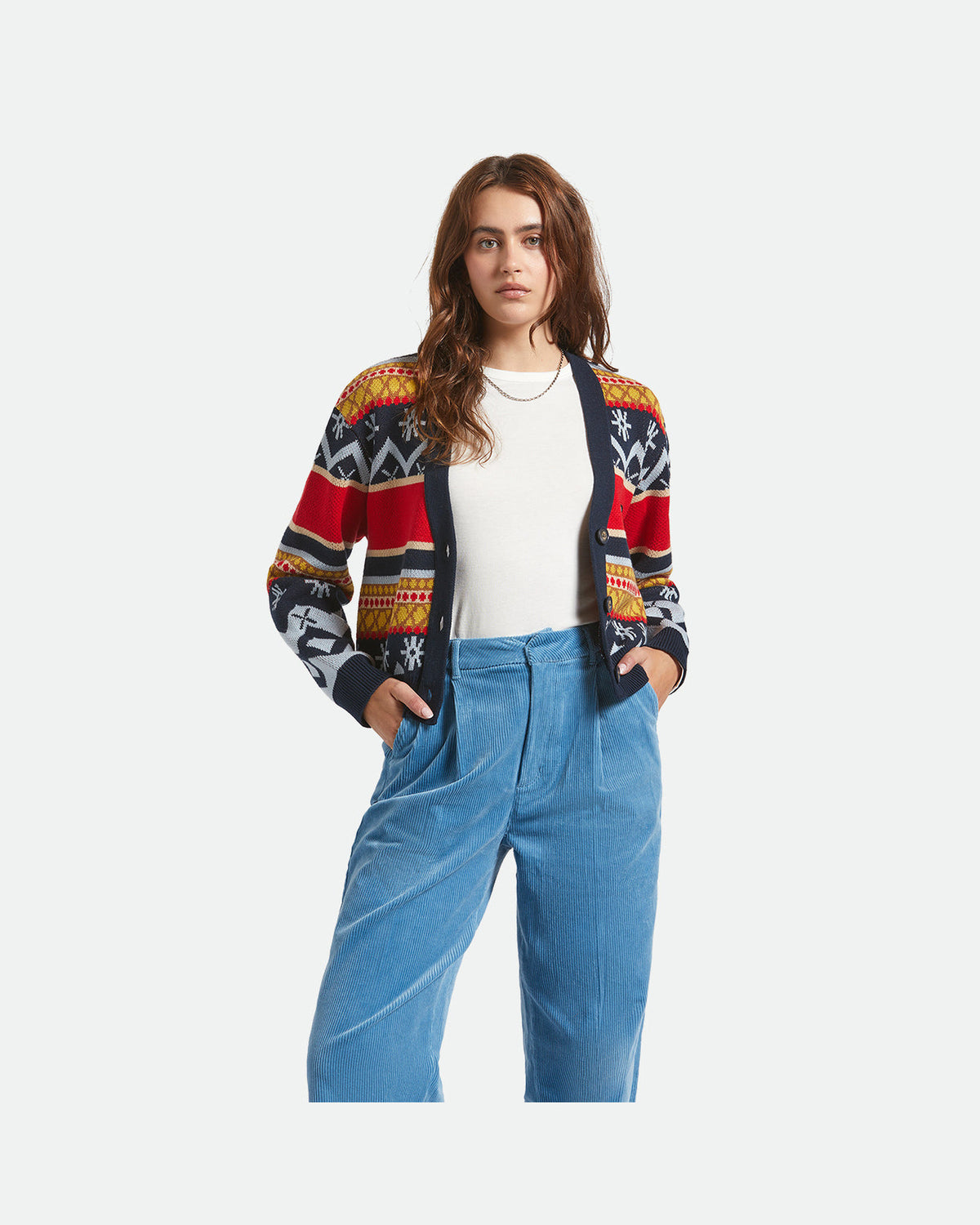 WINTER RACING CARDIGAN - MULTI RACING STRIPE