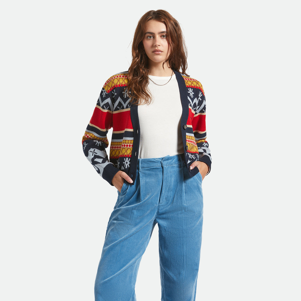 WINTER RACING CARDIGAN - MULTI RACING STRIPE