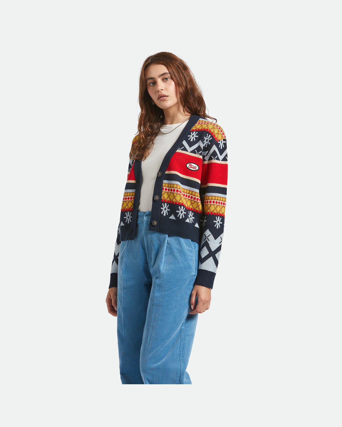 WINTER RACING CARDIGAN - MULTI RACING STRIPE