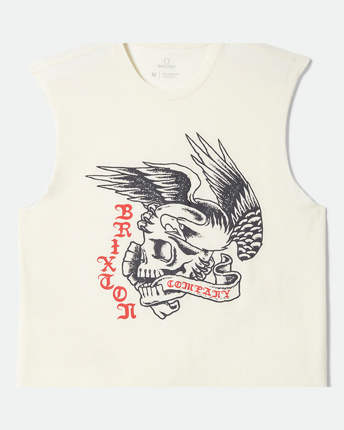 WOLCOTT WORN IN BOXY MUSCLE TANK - OFF WHITE