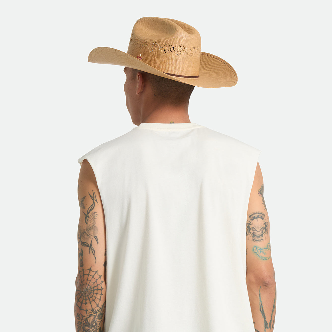 WOLCOTT WORN IN BOXY MUSCLE TANK - OFF WHITE