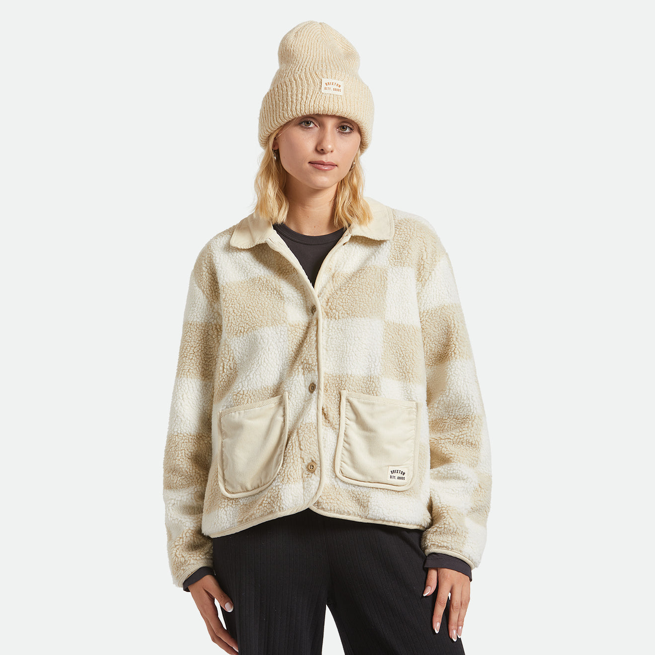 WOODBURN W TALL BRUSHED  BEANIE - WHITECAP