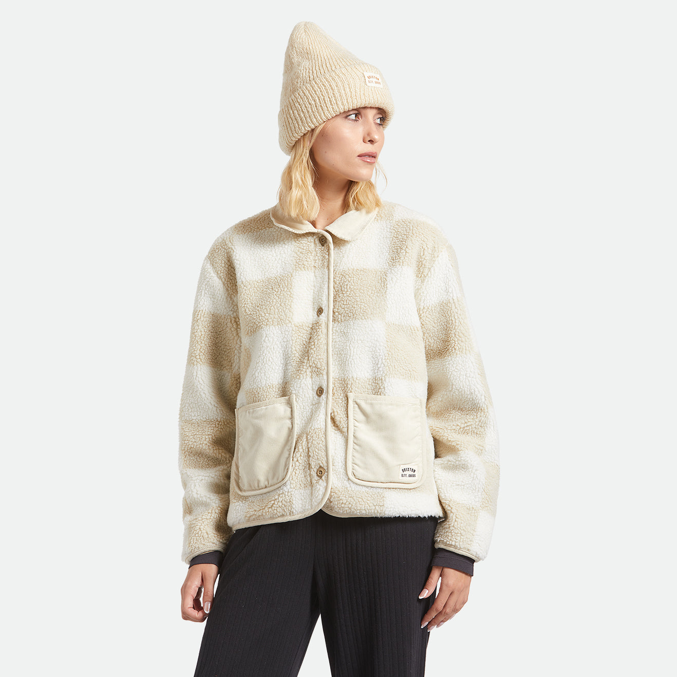 WOODBURN W TALL BRUSHED  BEANIE - WHITECAP