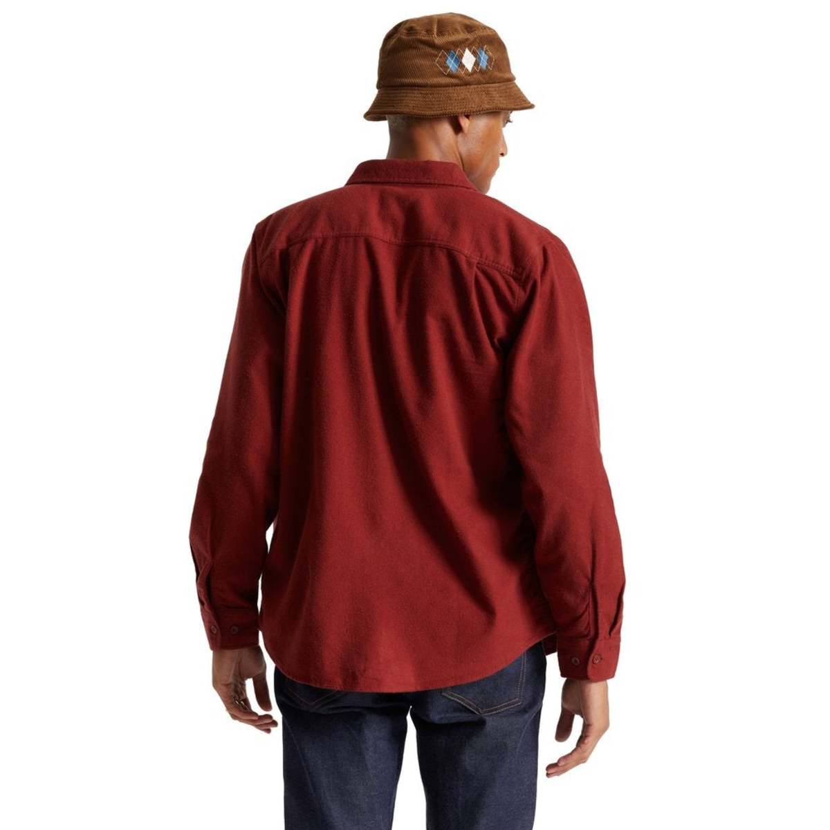 BOWERY SW NP L/S FLANNEL - DARK BRICK