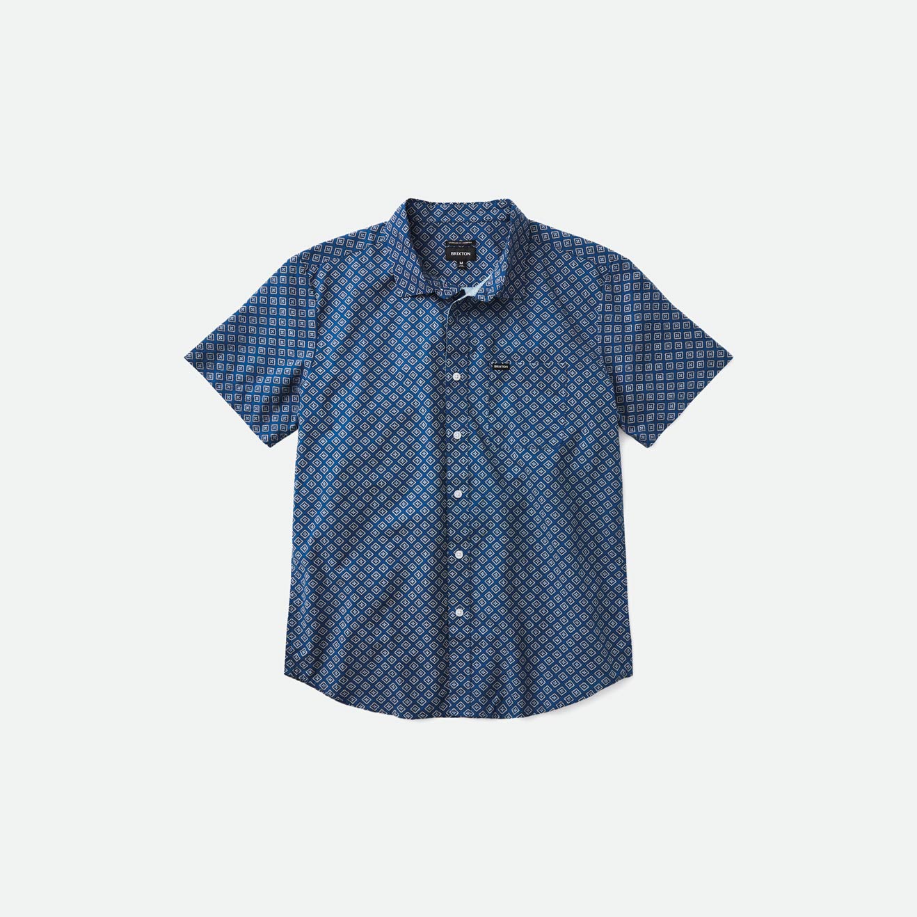 CHARTER PRINT S/S WVN-JOE BLUE/GOLDEN GLOW